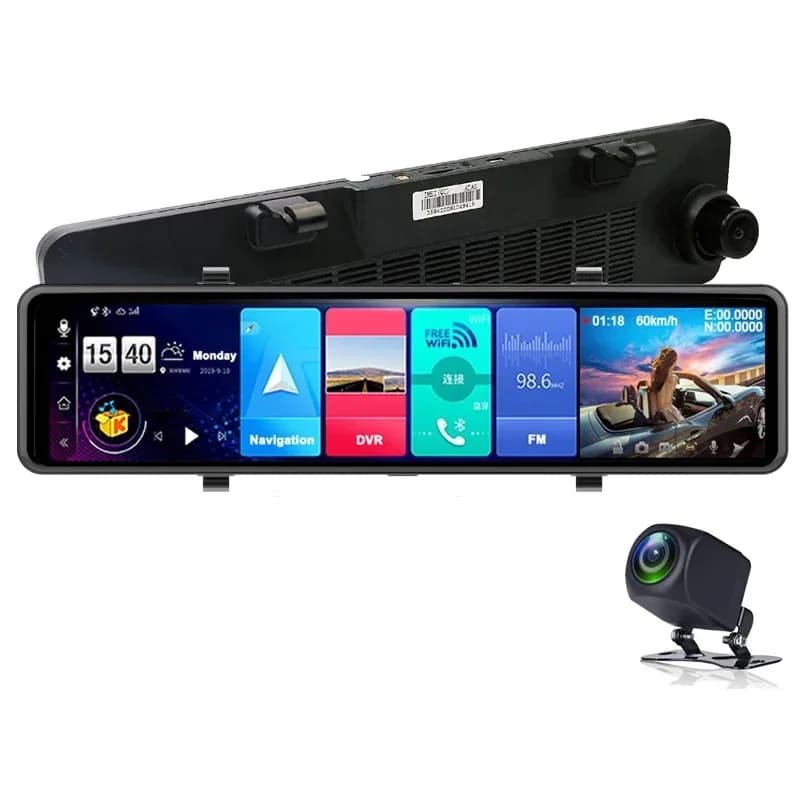 2020 New 12" Car Rear Mirror 4G Android 8.1 Dash Cam GPS Navigation ADAS Full HD 1080P Car Camera Recorder DVR