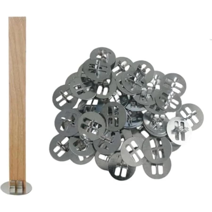 Clip per stoppini in legno per la creazione di candele, base universale per stoppini in legno, basi in legno per stoppini, supporti in metallo per stoppini di candele