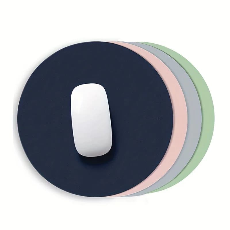 Round mouse mat Universal non-slip mouse mat in solid color on one side suitable for mobile office mouse mat