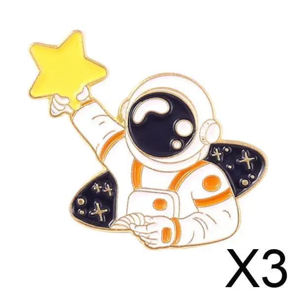 Spille a tema spaziale, distintivi a forma di astronauta dei cartoni animati, gioielli in lega per ragazze, accessori per zaini e abbigliamento