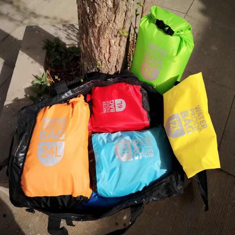 Borsa Impermeabile Quadrata Ultra-Leggera per Rafting, Canyoning, Attrezzatura da Viaggio, Organizer per Vestiti, Sacchetto Compatto per il Riposo