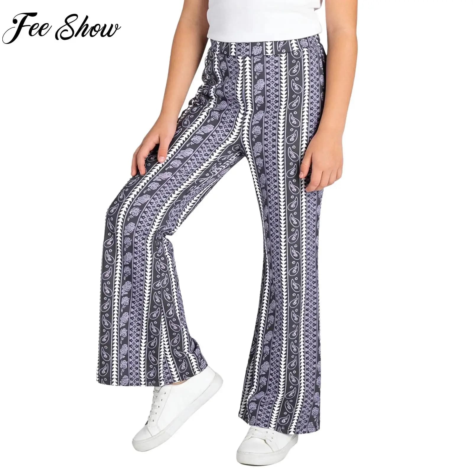 Leggings da Yoga Elasticizzati con Stampa Boho per Donna, Taglie S-XXL, Pantaloni a Zampa d'Elefante a Vita Alta per Palestra e Allenamento