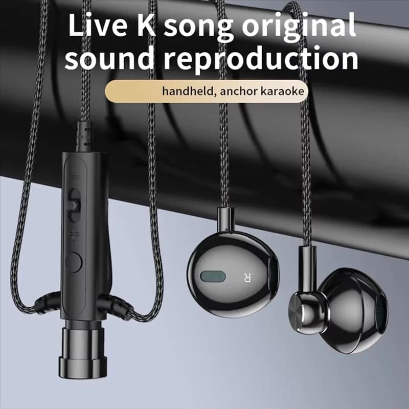 B04B-3.5Mm Microphone Lavalier in-ear with mini clip microphone for earphones for online class games with live karaoke transmission