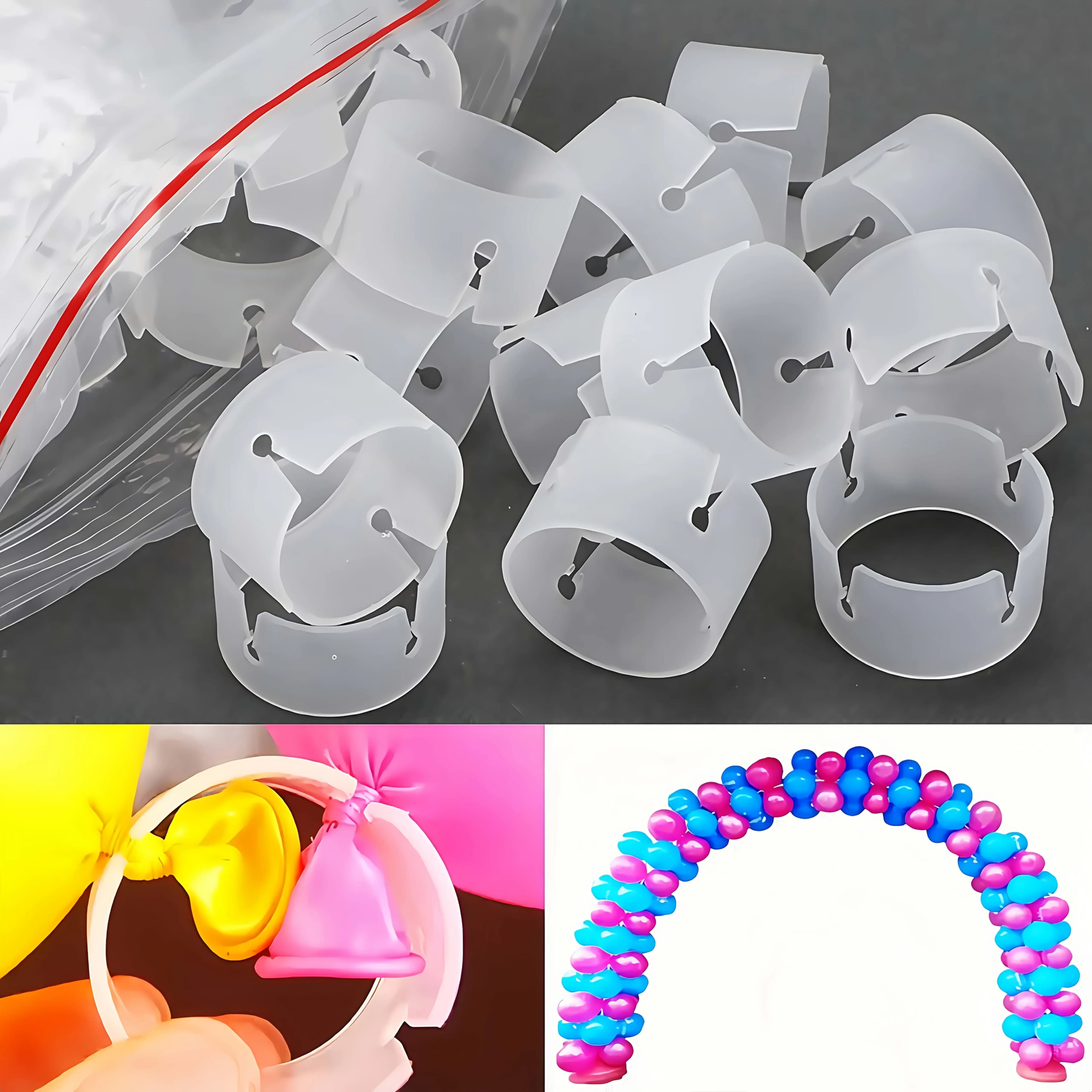 24/49/99pcs Balloon Arch Quick-Clips，Balloon Ring Buckle Balloon Round Ring Buckle Wedding Arch Making Accessories Opening Arch