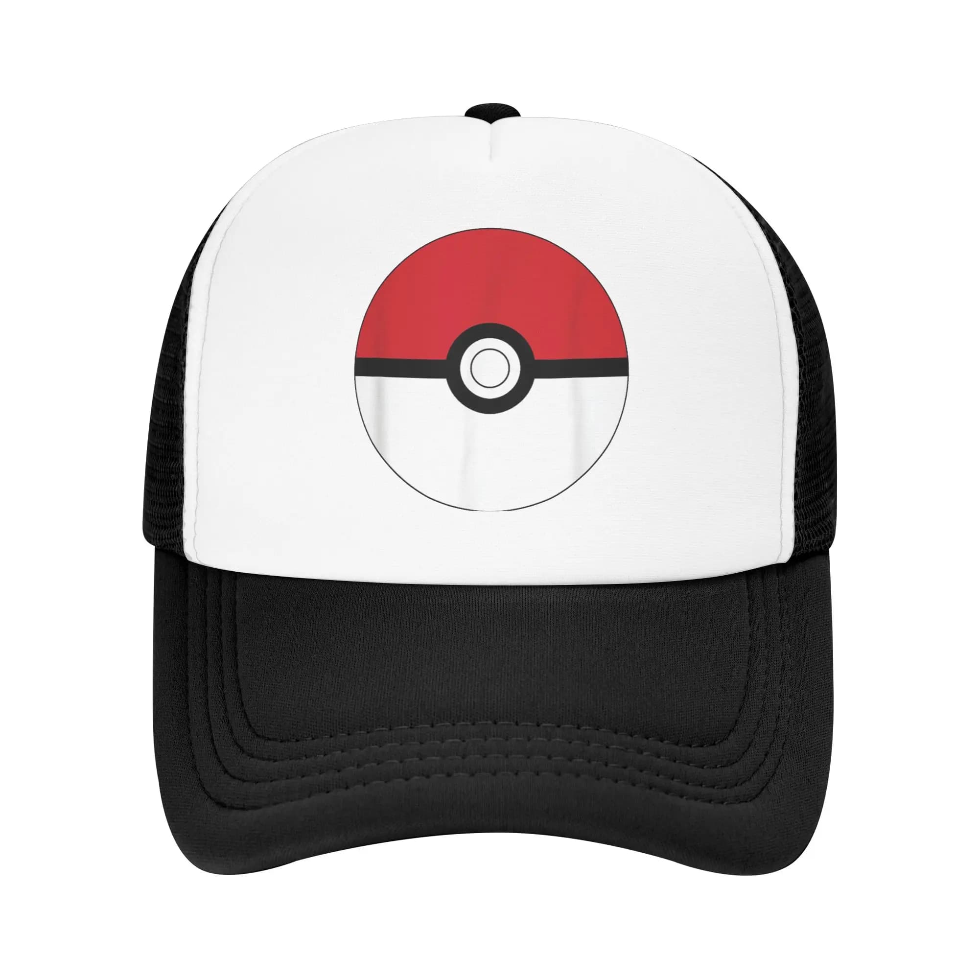 Cute Ball Pokemon Pikachu Anime Mesh Baseball Caps Casual Trucker Worker Cap Adjustable Golf Hats Wholesale New Trucker Hats