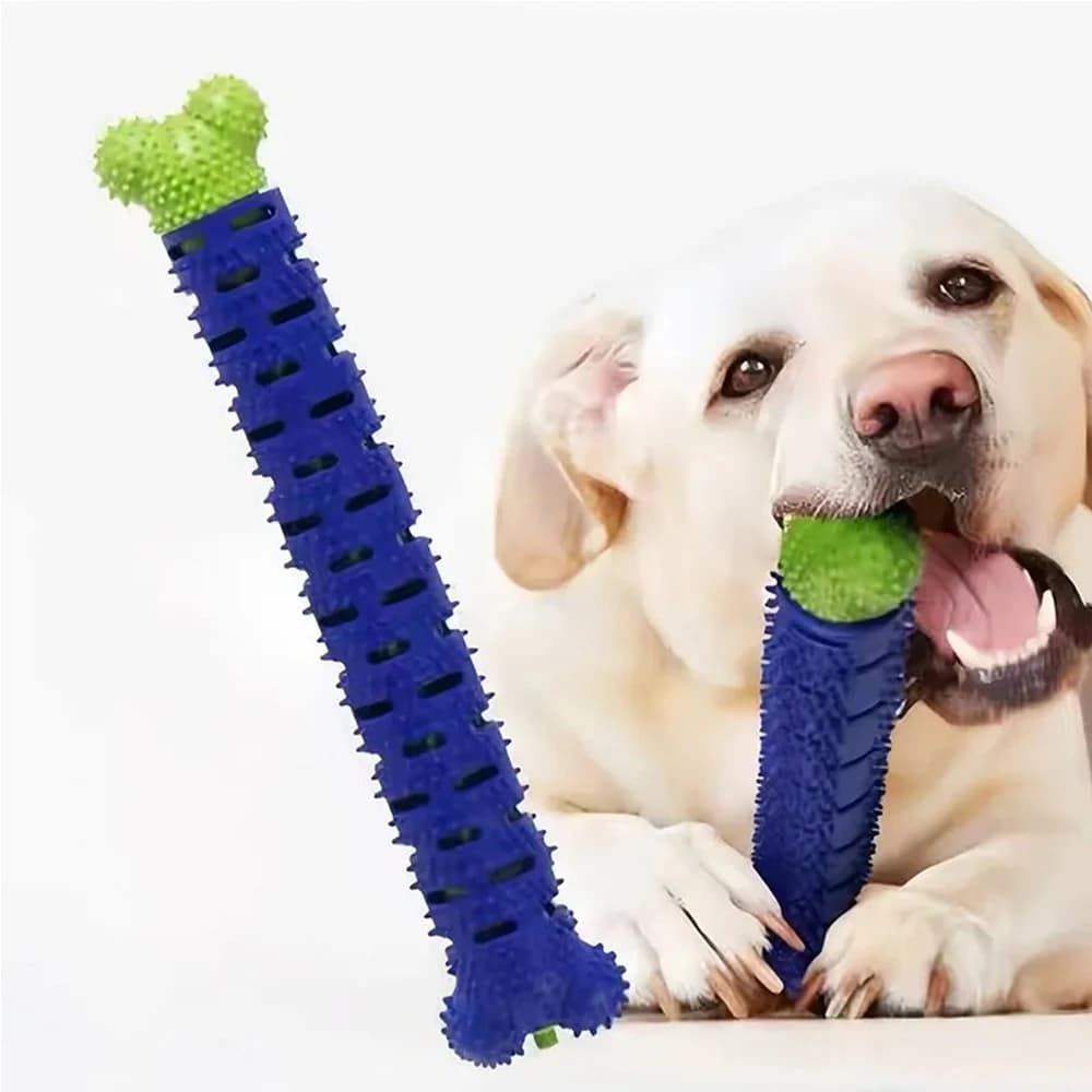 Bastoncino per la pulizia dei denti del cane, in gomma alimentare, massaggiatore, spazzolino da denti, giocattolo da masticare per la pulizia dei denti degli animali domestici con leggera forza di morsa