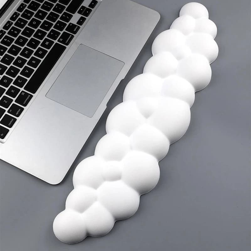 Cuscinetto poggiapolsi a forma di nuvola, morbido poggiapolsi per tastiera, tappetino antiscivolo da scrivania, in memory foam, pratico ricambio e accessori