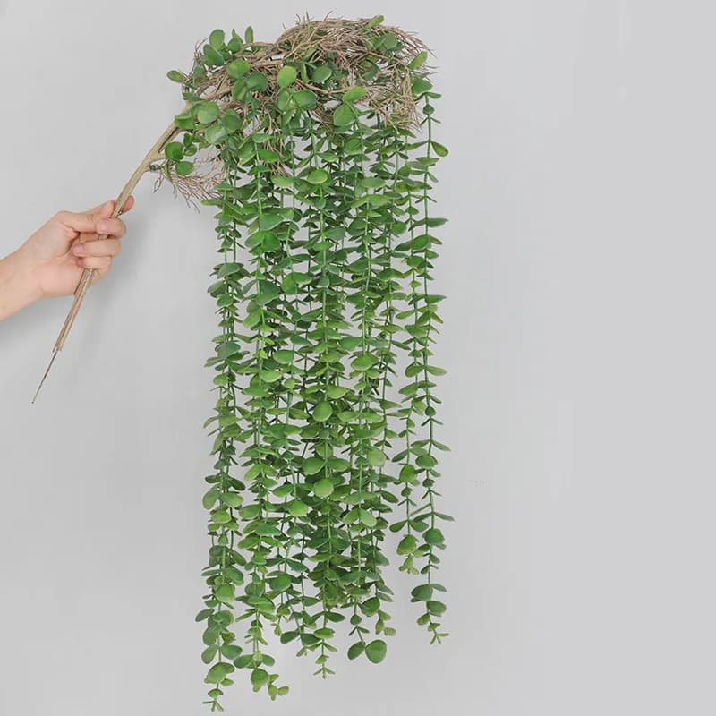 1 PCS 98cm Artificial Wall Hanging Plastic Green Plant Leaves Branch Home Decor Garden Decoration Gift F960
