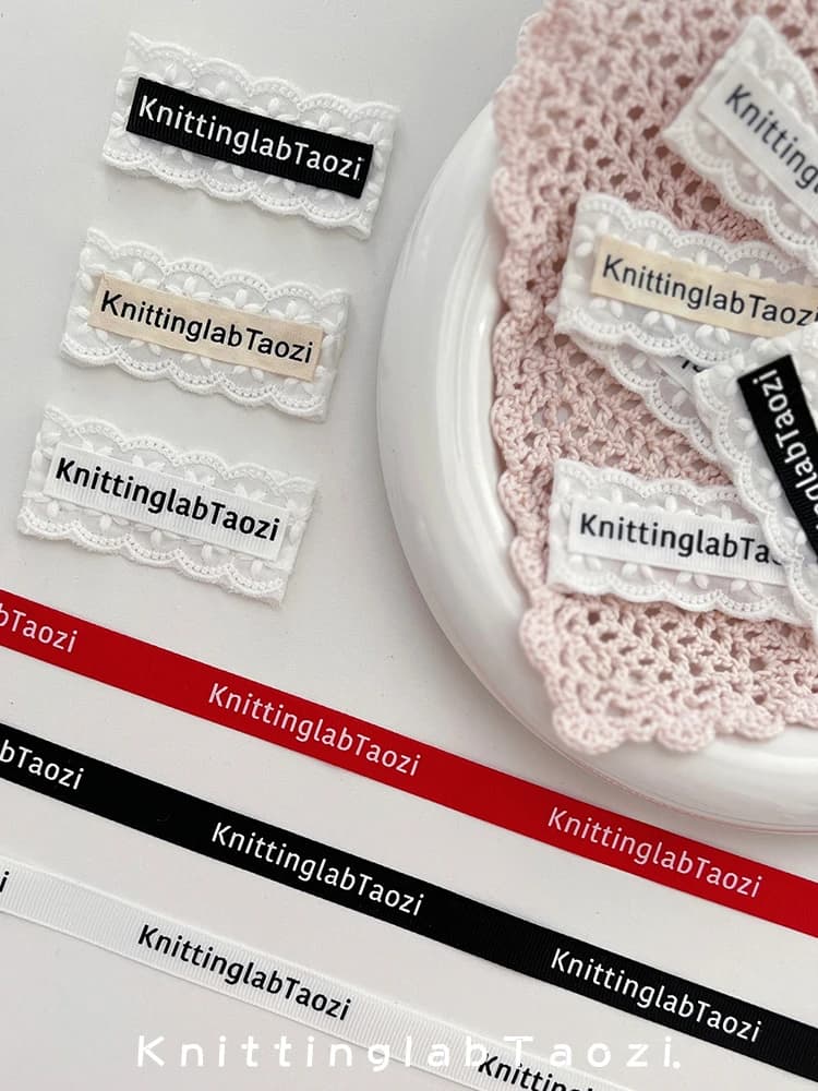 Kit artigianale fai-da-te in pizzo fatto a mano, etichette per indumenti personalizzate e toppe in tessuto, decorazioni decorative da cucire per accessori di abbigliamento