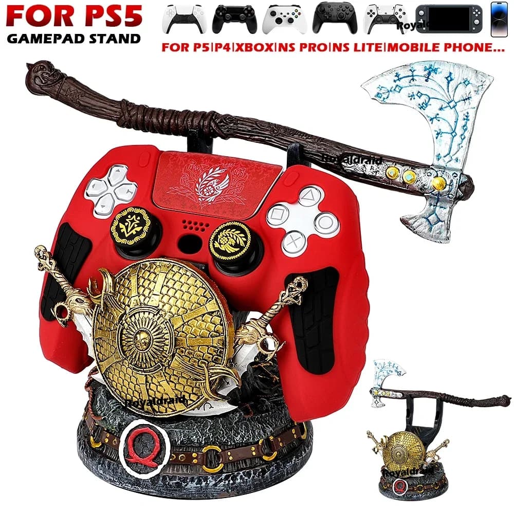 NUOVO Supporto Creativo per Controller di Gioco God War, Decorazione da Scrivania per PS5/PS4/XBOX/Switch, Stand per Gamepad