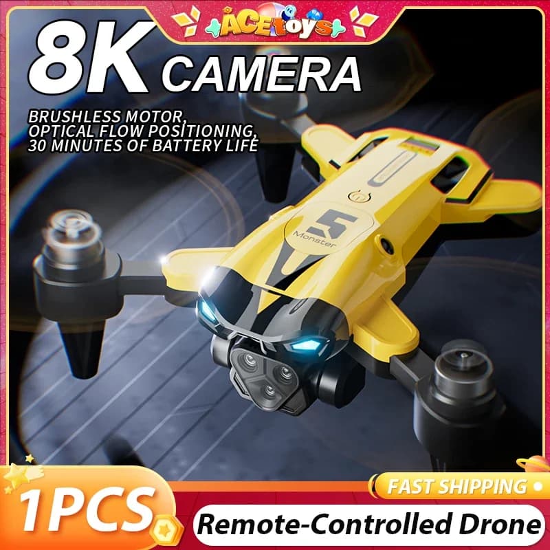 M5 Quadcopter RC Drone 8K con doppia fotocamera HD Aerea per evitare ostacoli Posizionamento del flusso ottico Aereo Dron telecomandato