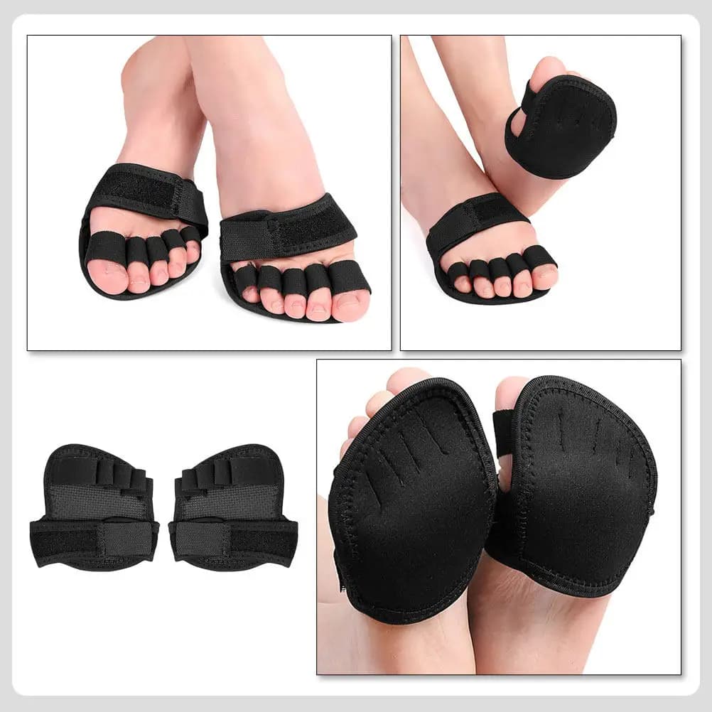 1Pair Comfort-Fit Yoga Socks Equipped with Exquisite Forefoot Cushions Sweat-Absorbent Non-Slip Front Palm Pads Lightweight
