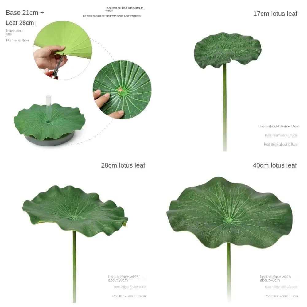 Artistic Landscape Artificial Flower DIY Decoration EVA Decorative Fake Flower Props Green Plant Lotus Leaf Wedding Decoration