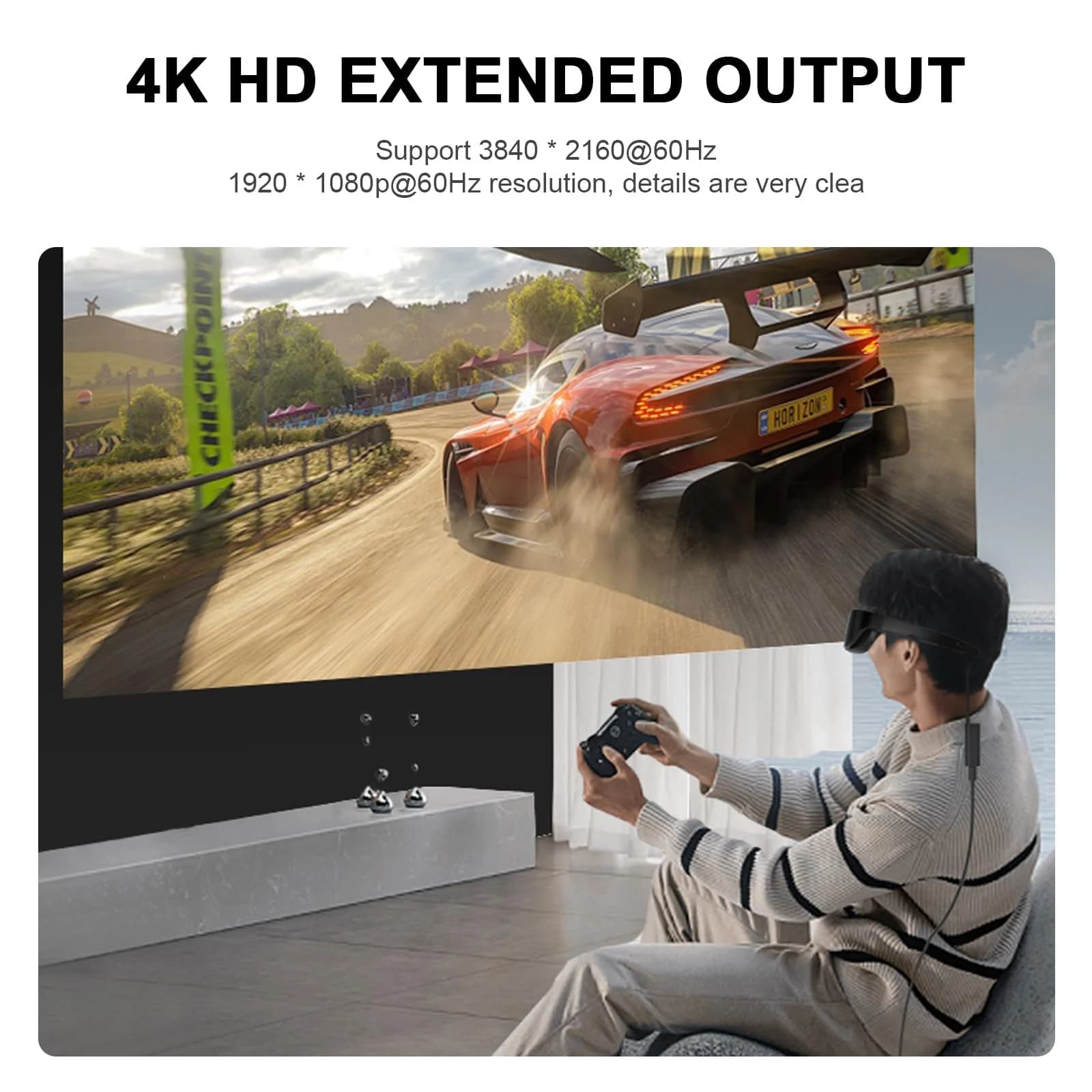 4K 60Hz HDM USB-C AR/XR Glasses Adapter 100W PD Compatible with XREAL VITURE Switch Phones - Virtual Reality Glasses Adapter