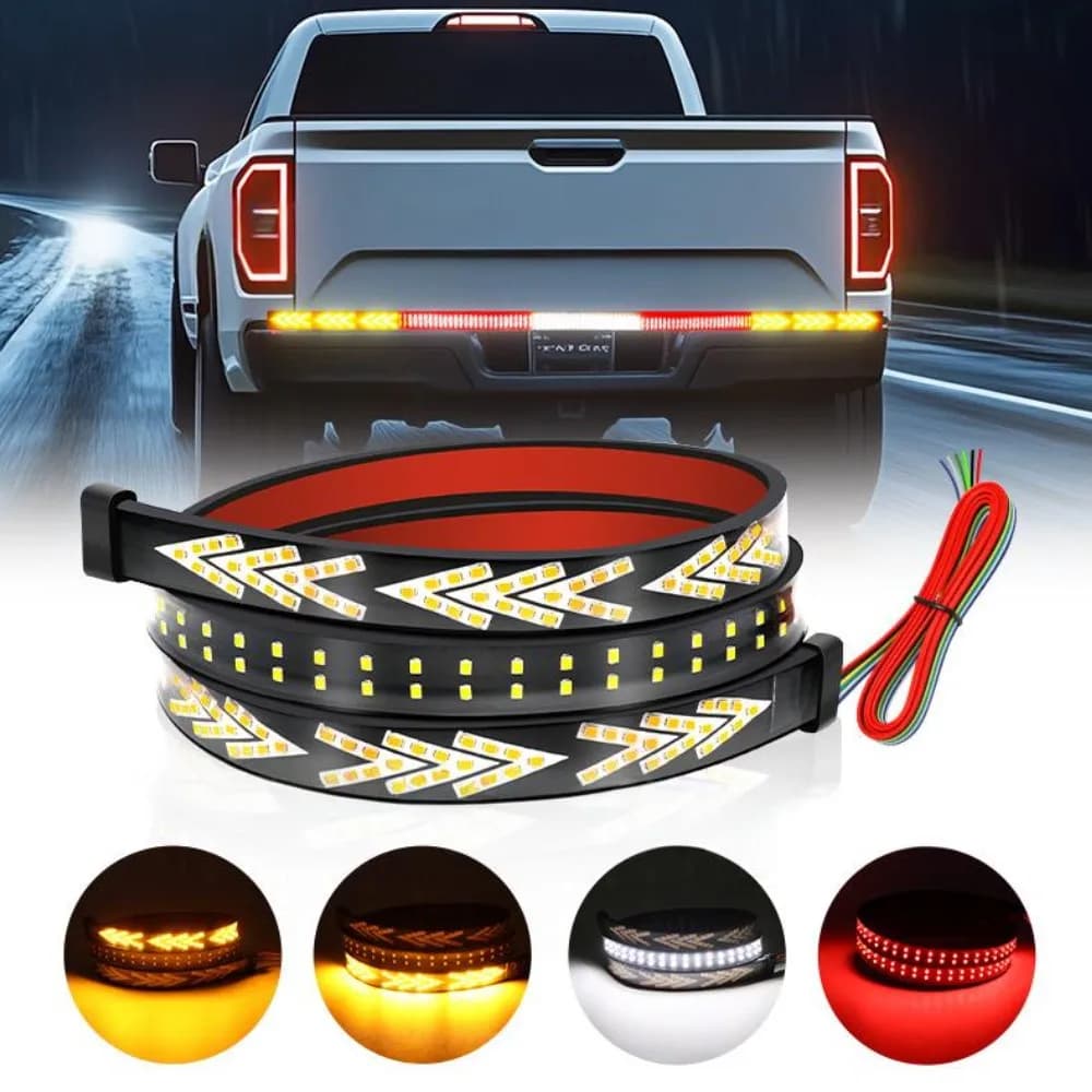 1.2M/1.5M/1.8M/2.0M/2.2M/2.4M 3 colori luci freccia LED camion portellone luce led barra luminosa striscia DC12V/24v.
