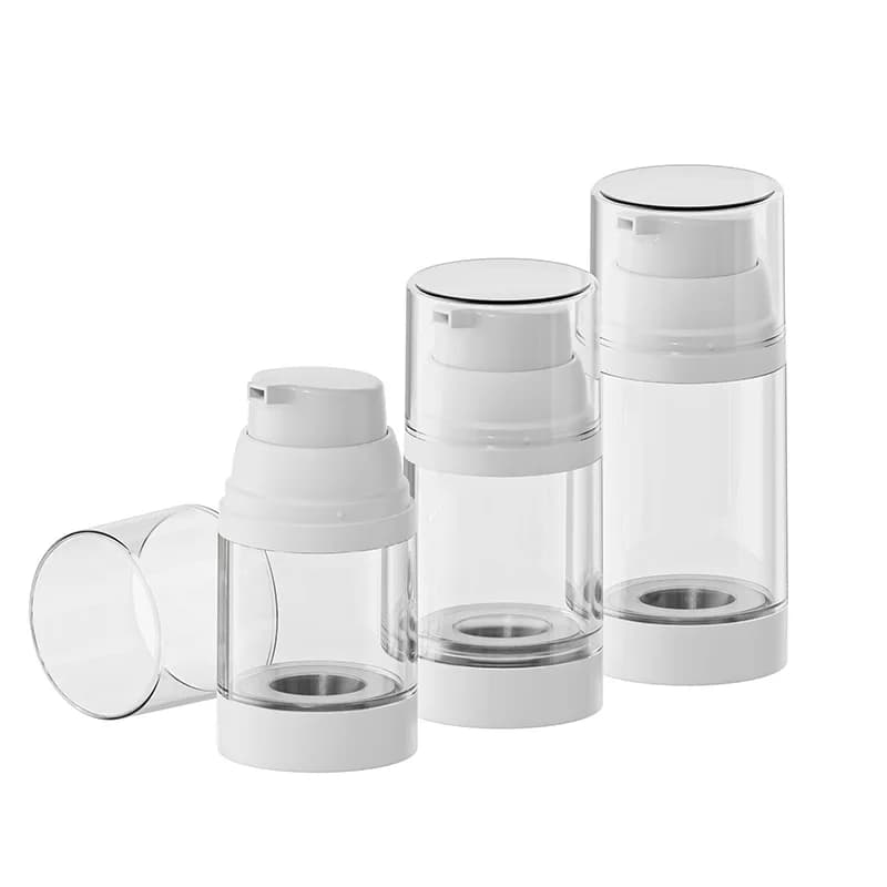Contenitore da viaggio portatile 100/120/150ML Press-On Airless Pump Jar Riutilizzabile Crema Lozione Bottiglia sottovuoto Sub-bottiglia per On-the-Go