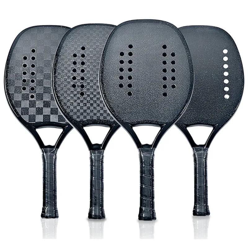 HOOWAN Blackshark Racchetta da beach tennis Racchetta professionale in carbonio Beach Tennis 22 mm Superficie ruvida con coperchio