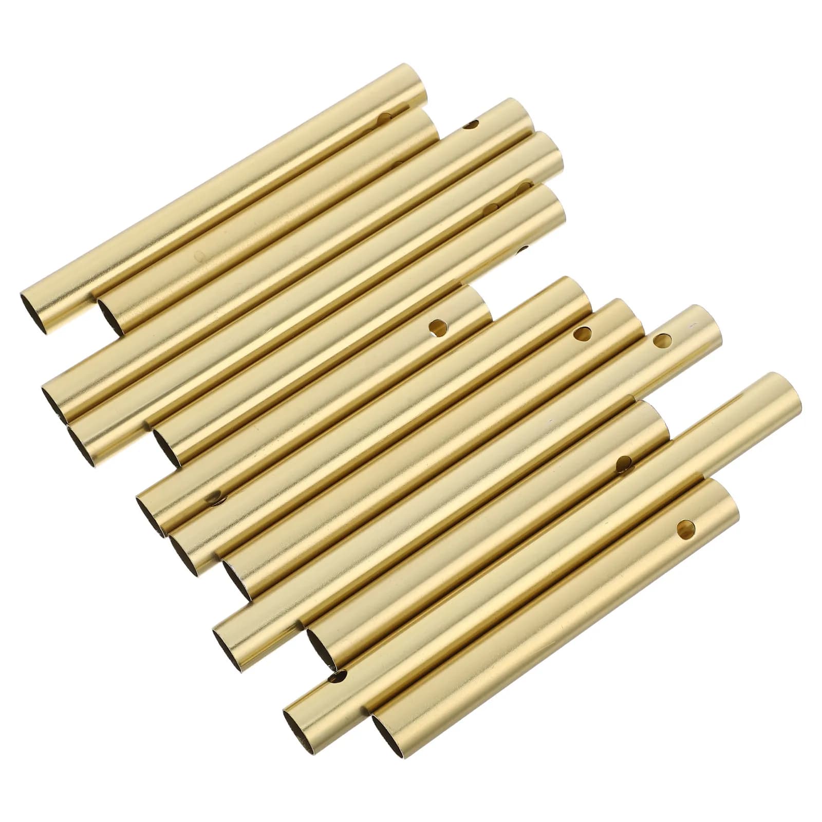 12Pcs Gold Aluminum Wind Chime Tubes Hollow Metal Tubes for DIY Wind Chime Kits Outdoor Indoor Garden Hanging Decorations Crafts