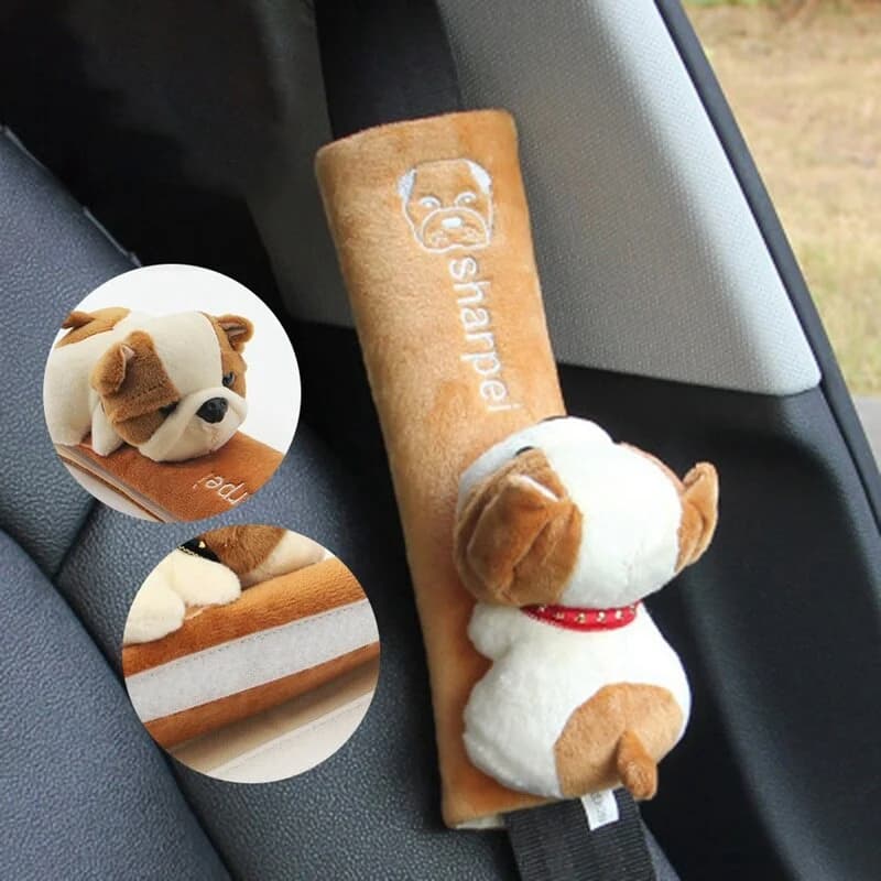 Cuscino per cintura di sicurezza per auto con animali carini Cuscino per tracolla per seggiolino auto universale Accessorio per cintura di sicurezza elegante e semplice