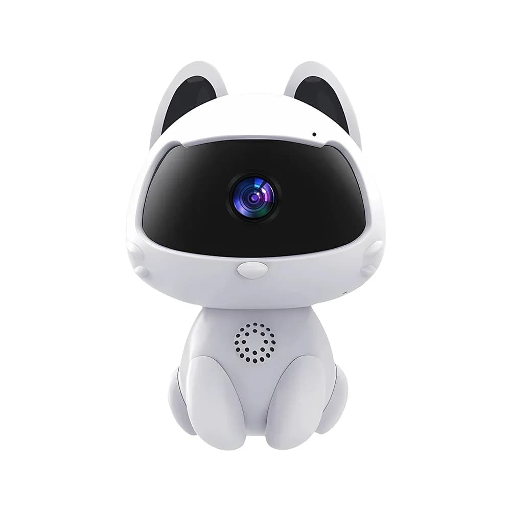 Telecamera WiFi da Interno V380 a Forma di Gatto, HD 1080P, Audio Bidirezionale, Visione Notturna Intelligente, Monitor per Bambini, Sorveglianza Domestica, Telecamera Carina