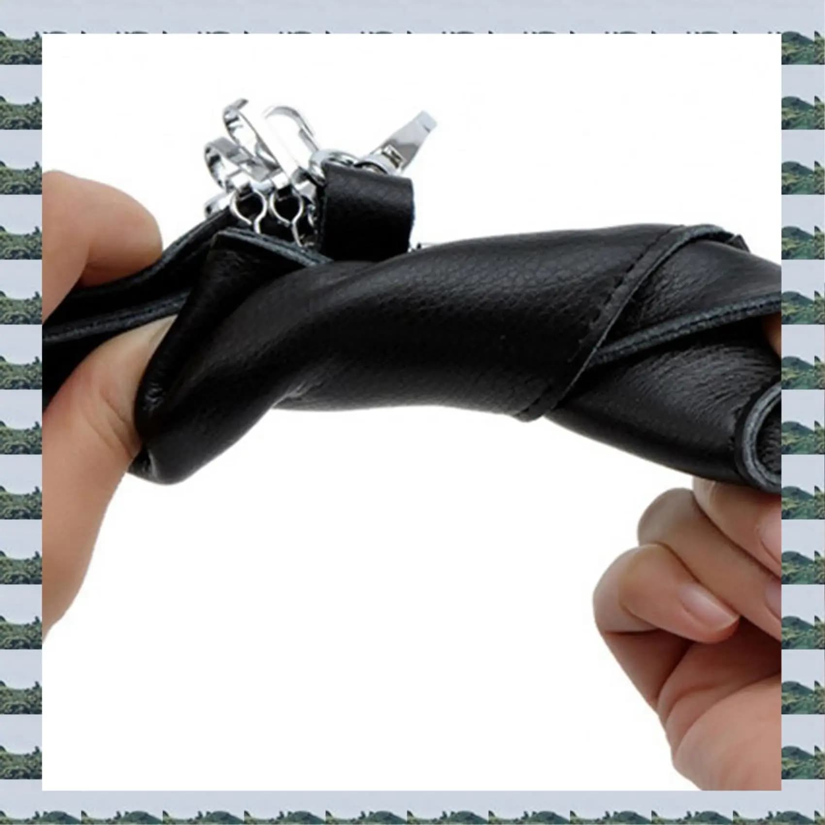 ABQR 3X Portachiavi Uomo Donna Portachiavi Organizer Custodia Chiave per auto Portafoglio Governante Portachiavi Mini Borsa per carte Nero