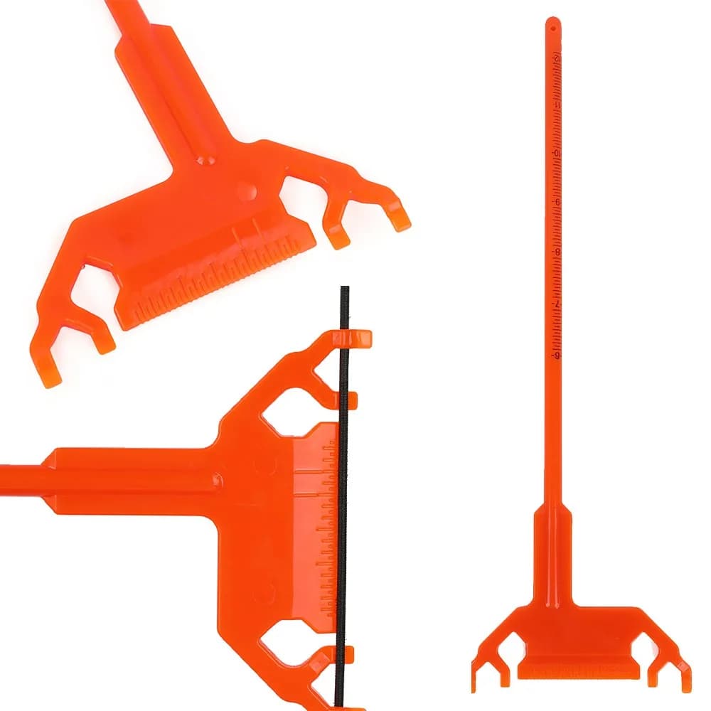 Tiro con l'arco T-Righello Strumento di misurazione Altezza del tutore Tiro con l'arco in plastica durevole Tiro al bersaglio all'aperto Arco ricurvo Accessorio da caccia
