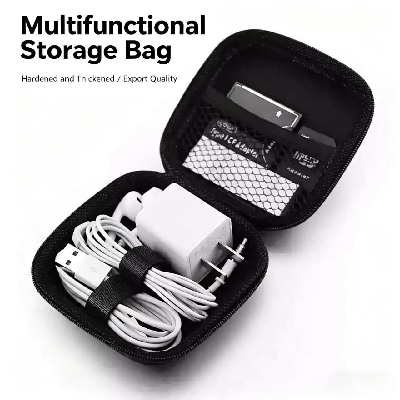 Borsa con cerniera Eva per cuffie, prodotti elettronici digitali, custodia per hard disk portatile, alimentatore e cavi dati