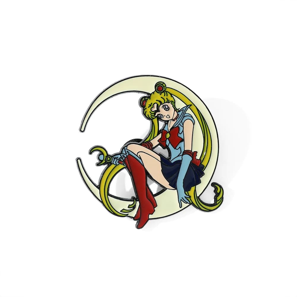 1 Pc Exquisite Brooch ​​Sailor Moon Funny Enamel Pin Backpack Clothing Hat Jewelry Metal Badge Accessories Gift for friend
