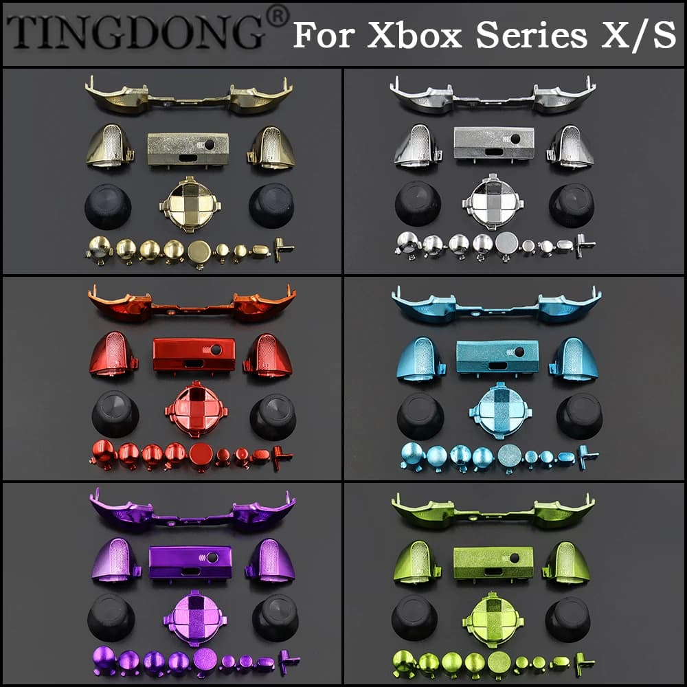 Kit Completo Cromato per Controller Xbox Series S/X - Pulsanti LB RB RT LT ABXY D-Pad e Grilletti di Aggiornamento