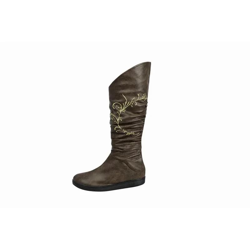 ADFF15qwerrtyuio. Stivali in Pelle Marrone da Legolas per Cosplay del Film, Scarpe per Feste di Halloween per Uomo 123456【【【987764】】】