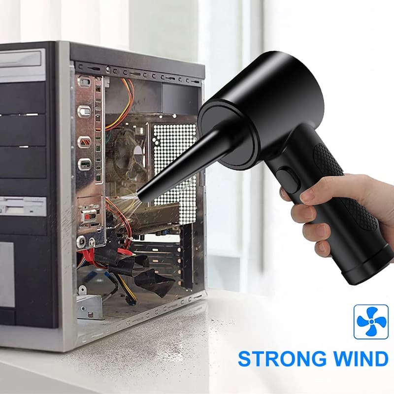Cordless Air Duster Electric 51000RPM Wireless Powder Gun Compressed Air Fan Powerful Hair dryer Computer Keyboard Cleaning