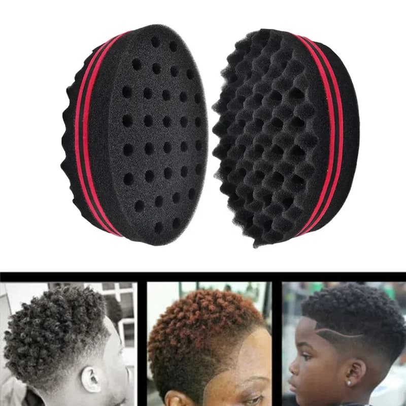 Double Face Oval Hair Brush Magic Twist natural sponge brush Afro Coil Wave Dread braids for woven hair