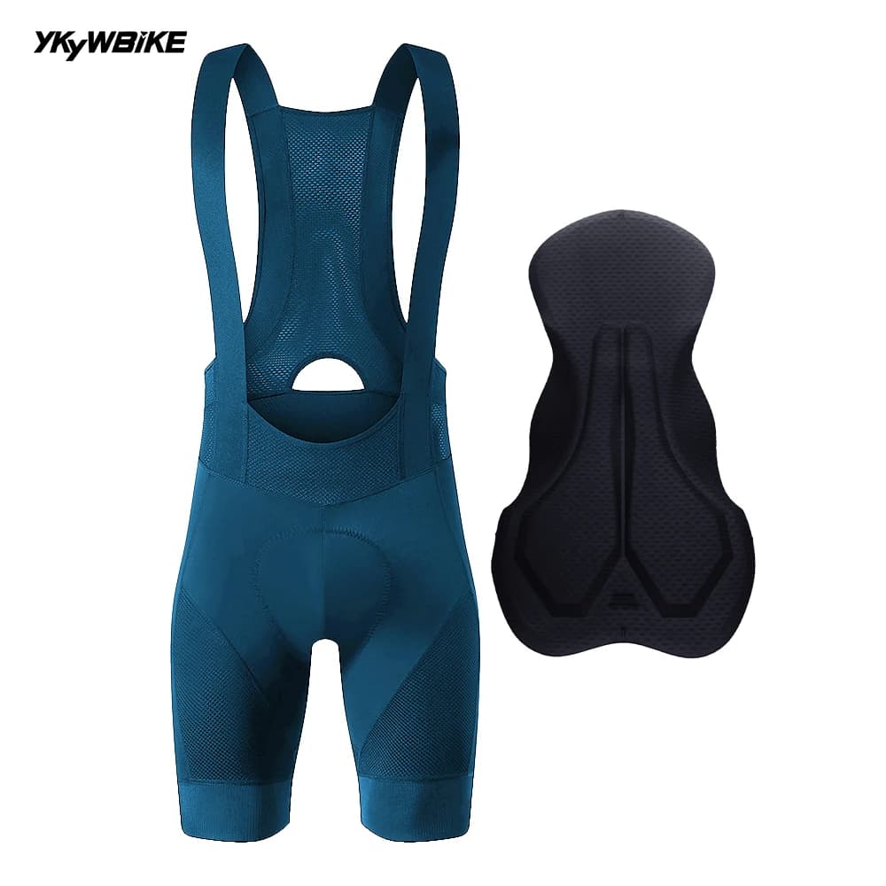 YKYW shorts with blue cycling straps for men Pro Team summer breathable MTB bike tights clothing Outdoor pants with road bike straps 6 hours