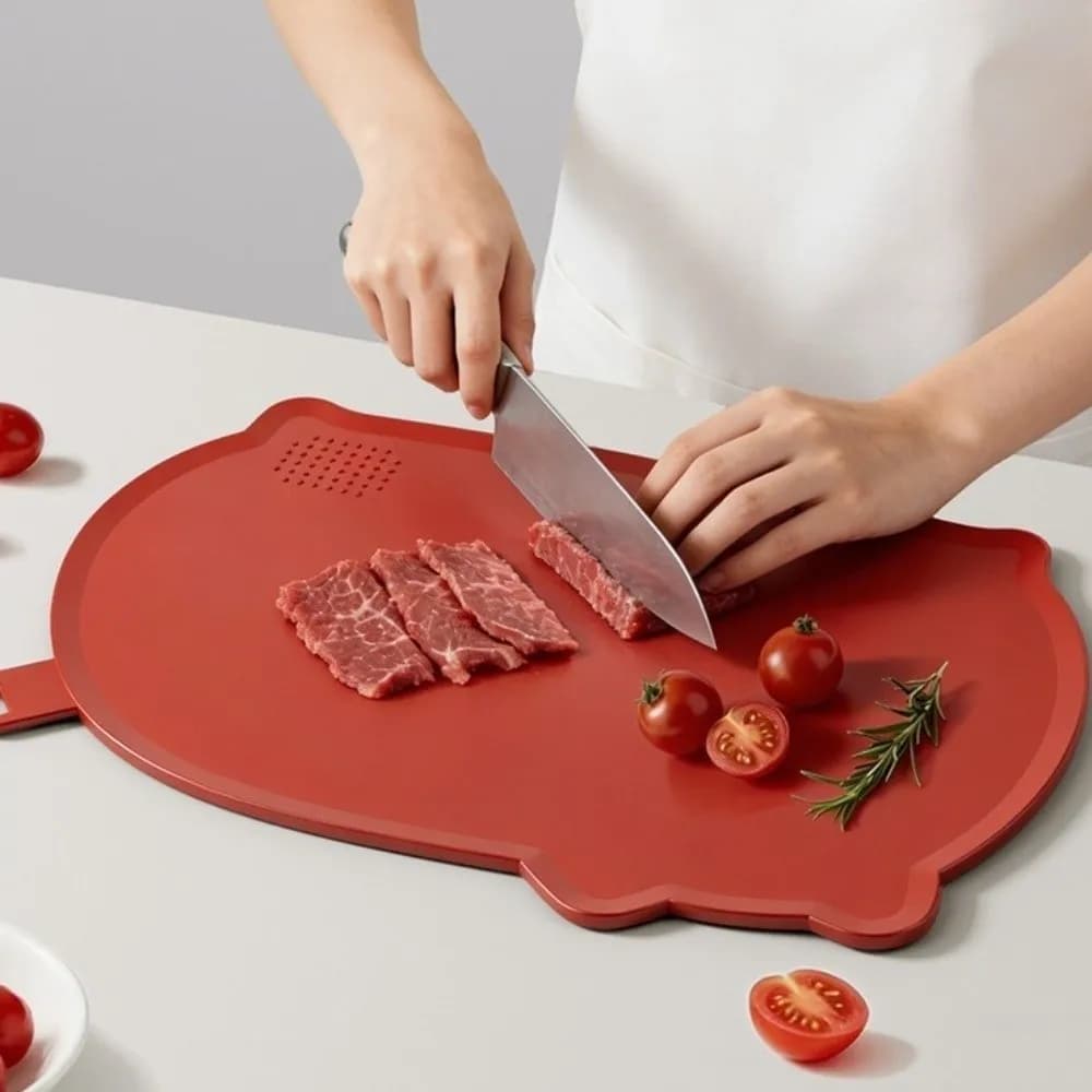 Utensili da Cucina: Tagliere Antiscivolo e Antimuffa, a Doppio Lato, Morbido, Spesso, Appendibile, per Campeggio