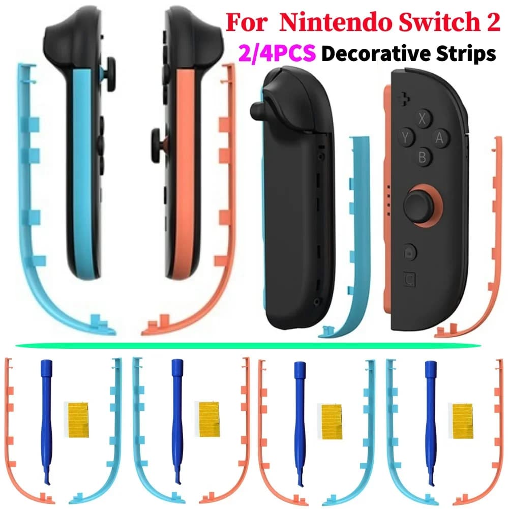 Strisce decorative per Nintendo Switch 2 Custodia controller Joy-Con Piastra laterale Strisce decorative sostituibili per controller sinistro e destro