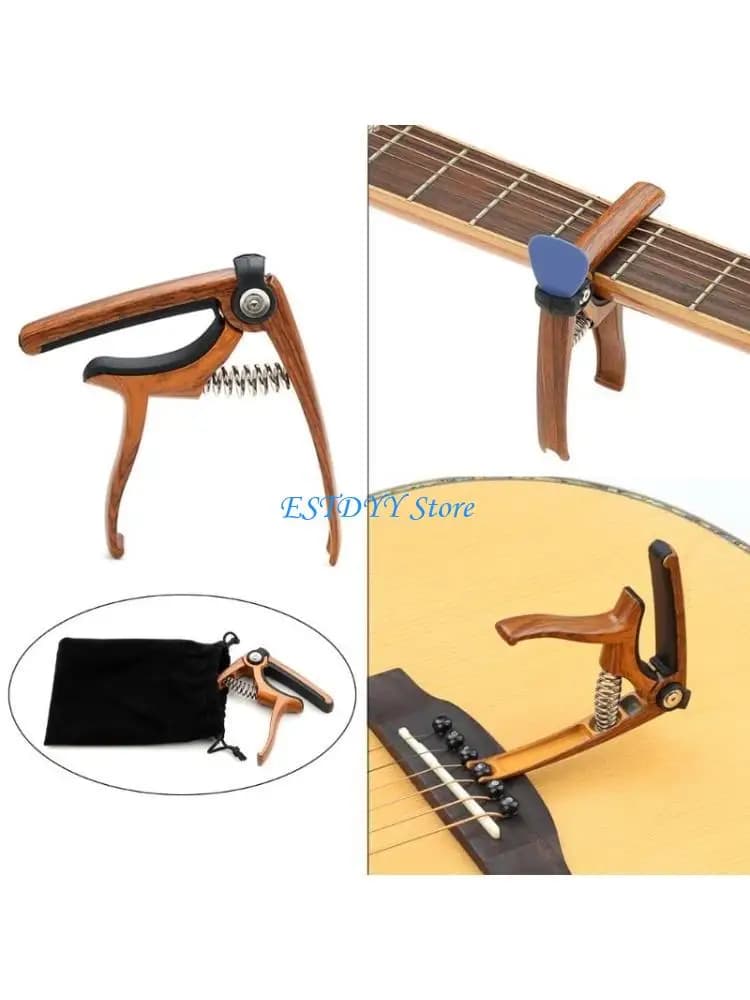 G6DE 4 in 1 Guitar Capo for 6 String Acoustic and Electric Guitar Ukulele, Adjustable