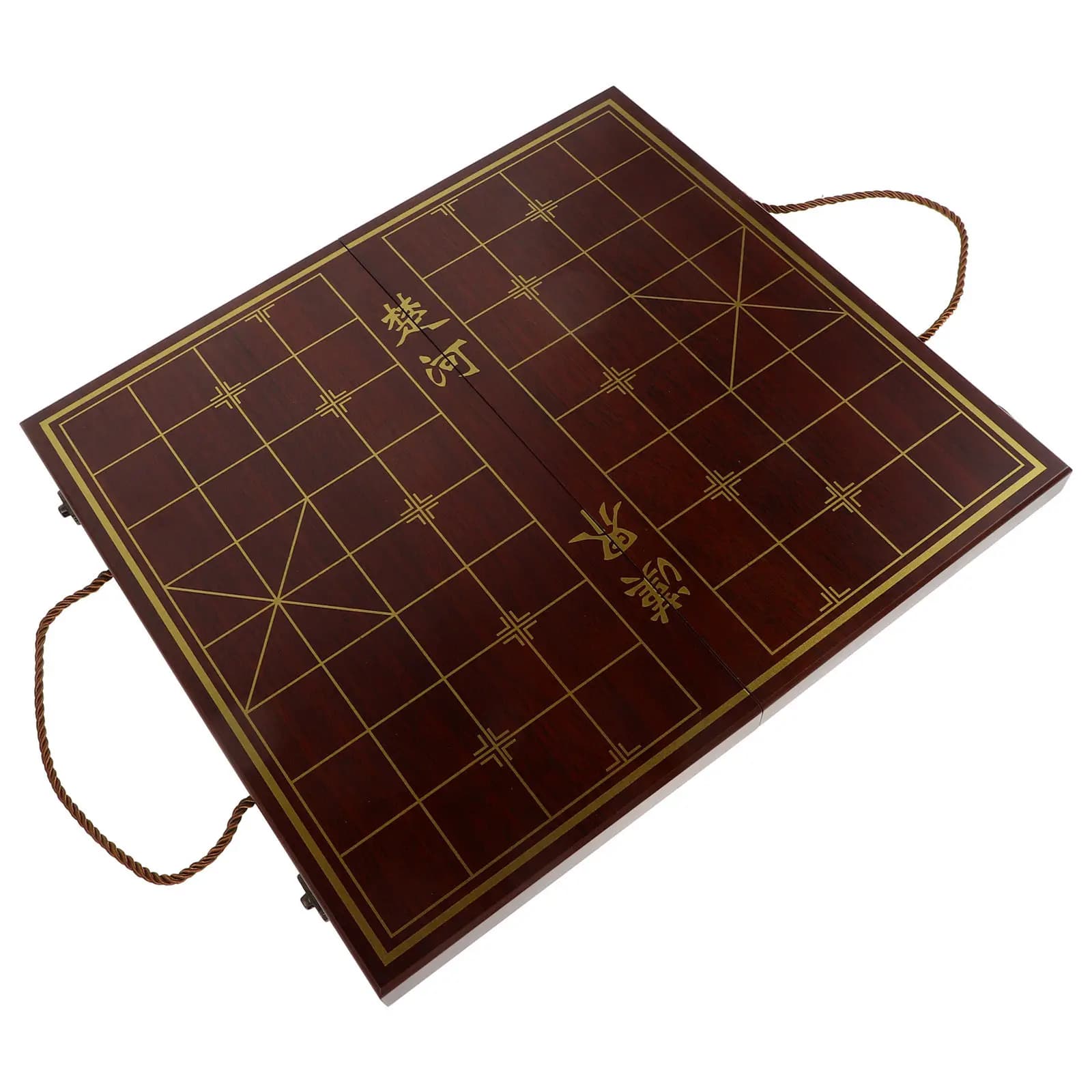 Set di Scacchi Cinesi Xiangqi in Legno con Scatola Multifunzione, Scacchiera Portatile da Viaggio, Gioco di Strategia