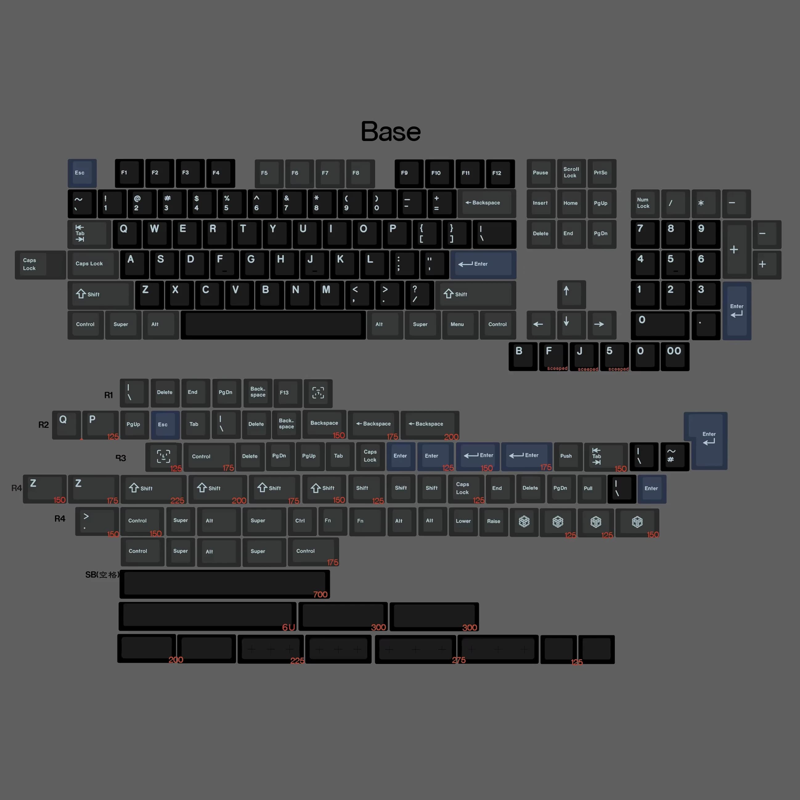 Geekark Jackdaws Copritasti PBT 5 Side Dye Sub Cherry Profilo Tastiera meccanica Copritasti fai da te 1800mini Alice Layout