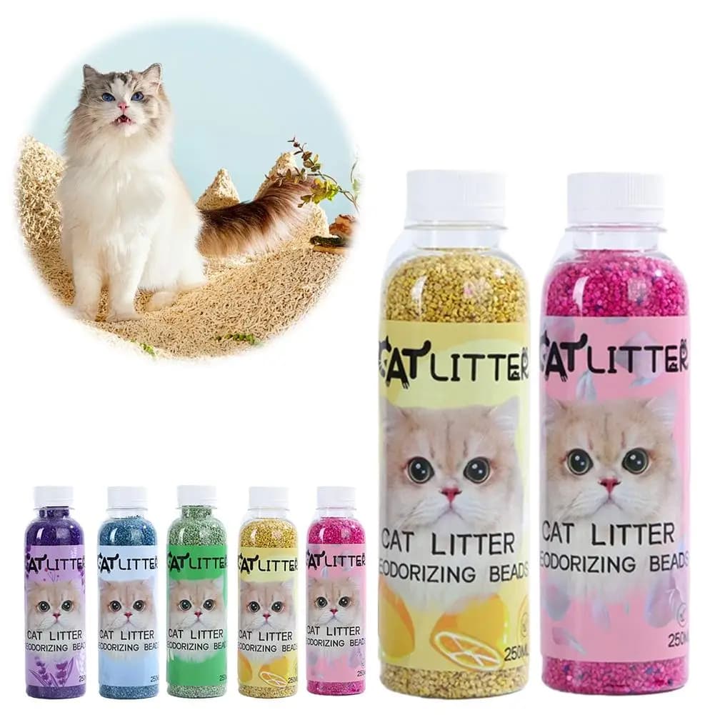 Cat Litter Deodorant Beads Multi Scent Odor Eliminator for Litter Box, Long Lasting Fragrance Beads with Natural Plant Extract