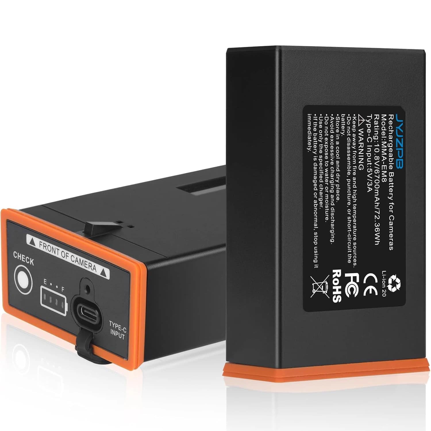 Pacco di batterie Power Mag da 2 pezzi per batteria sostitutiva Moultrie Edge, batteria al litio ricaricabile, ricarica USB-C e pannello solare 6,7 Ah