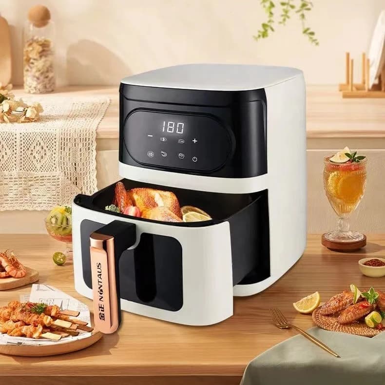 # *-Nuovo disponibile 6L Controllo temperatura antiaderente Forno profondo Griglia per barbecue Display digitale Friggitrice elettrica intelligente ad aria