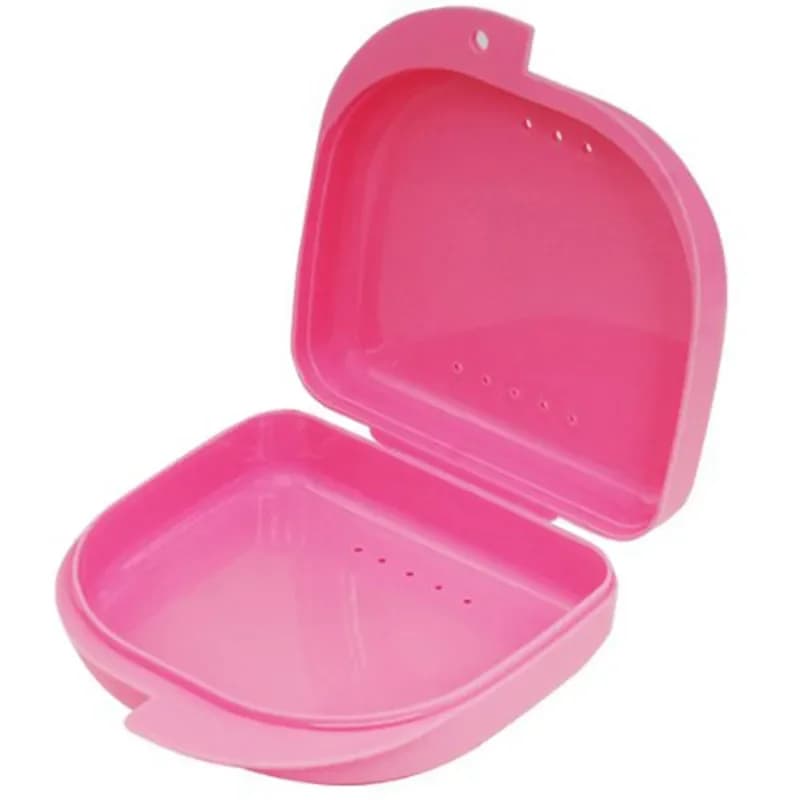 1 pz Scatola Portaprotesi Dentale, Contenitore in Plastica per Apparecchi Ortodontici, Custodia Protettiva per Denti Finti