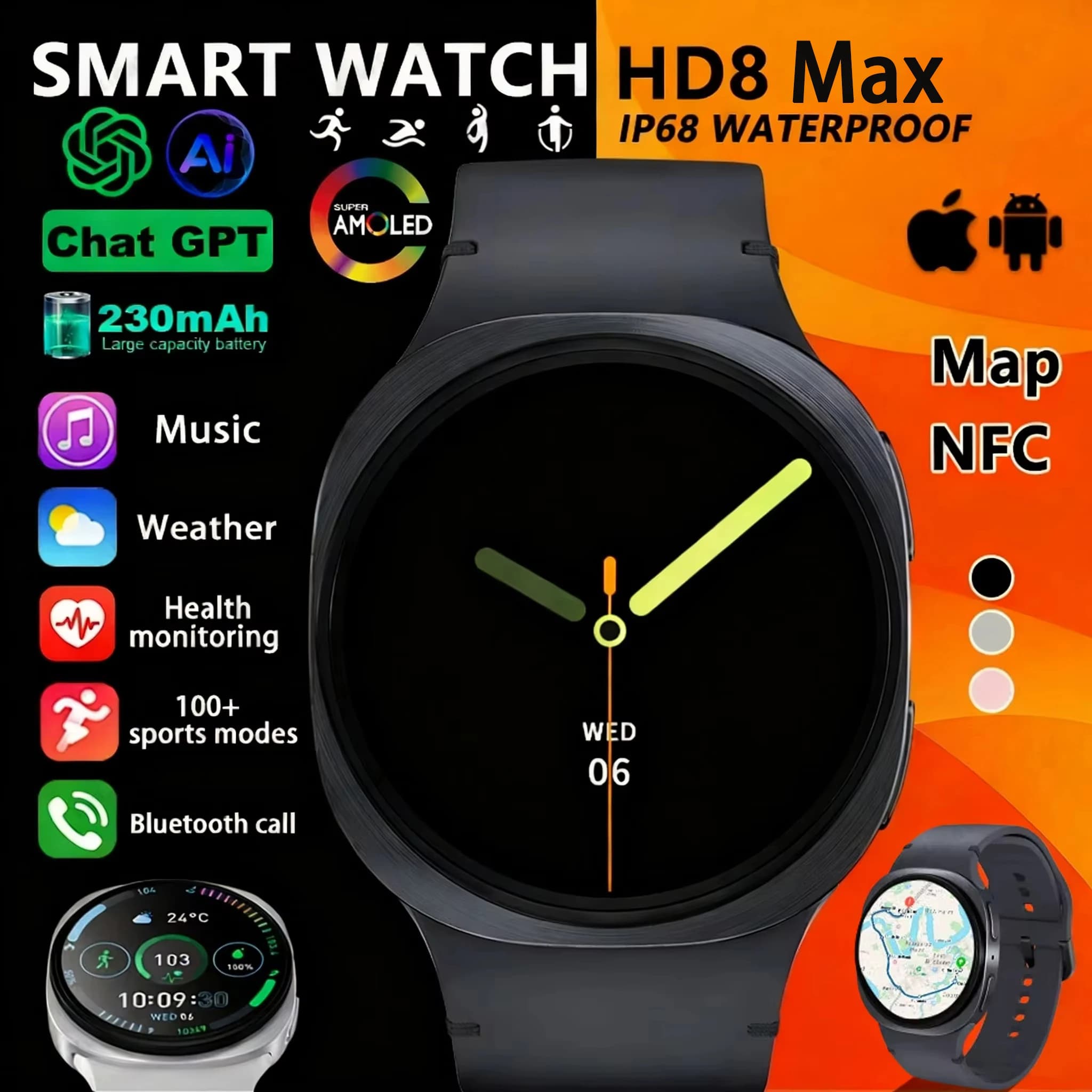 2026 New Ultra classic 8 Mini Women SmartWatch GPS Track Sport Heart Rate Bluetooth Call IP68 Waterproof Men SmartWatch For Gift