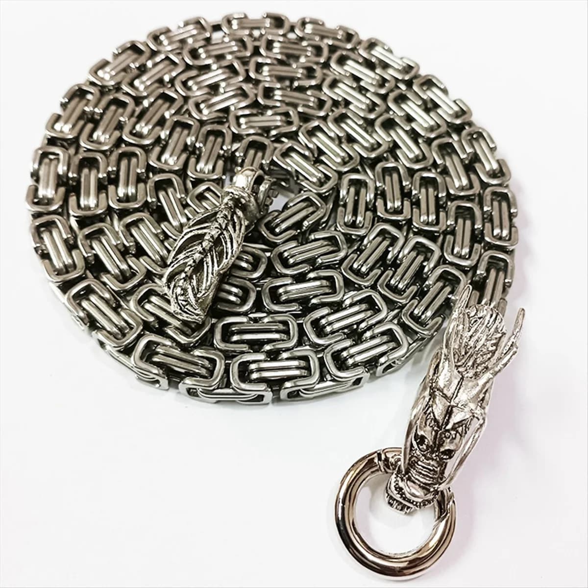 2025+ Outdoor Dragon Spine Self- Whip Chain Stainless Steel Titanium Steel Keel Bracelet Metal Necklace Waist Chain A