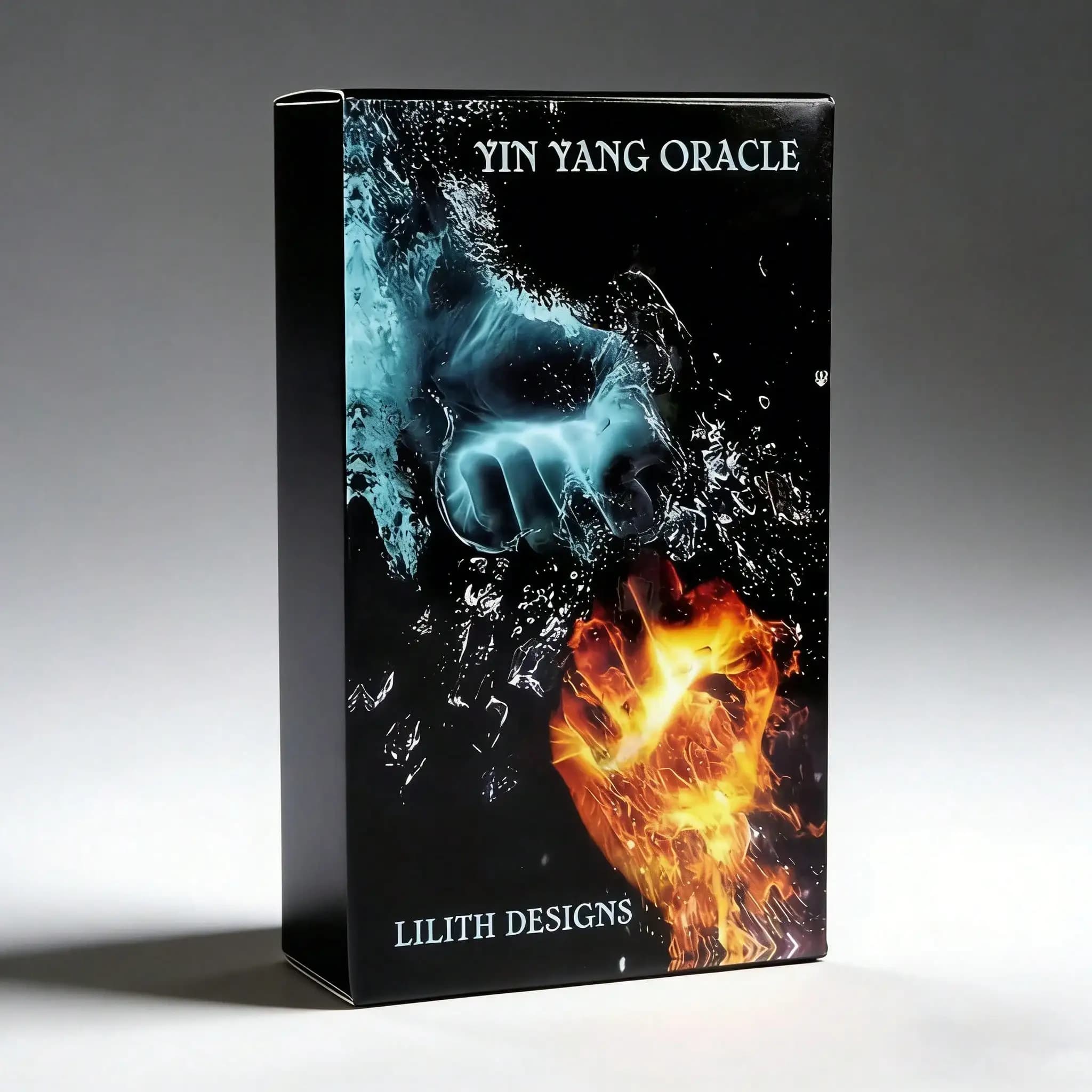 Yin Yang Oracle Deck | Balanced Energy Oracle Cards For Spiritual Growth | Fire & Water Themed Divination Tool For Harmony, Intuition & Dualistic Guidance | Gift For Taoism & Spiritual Seekers