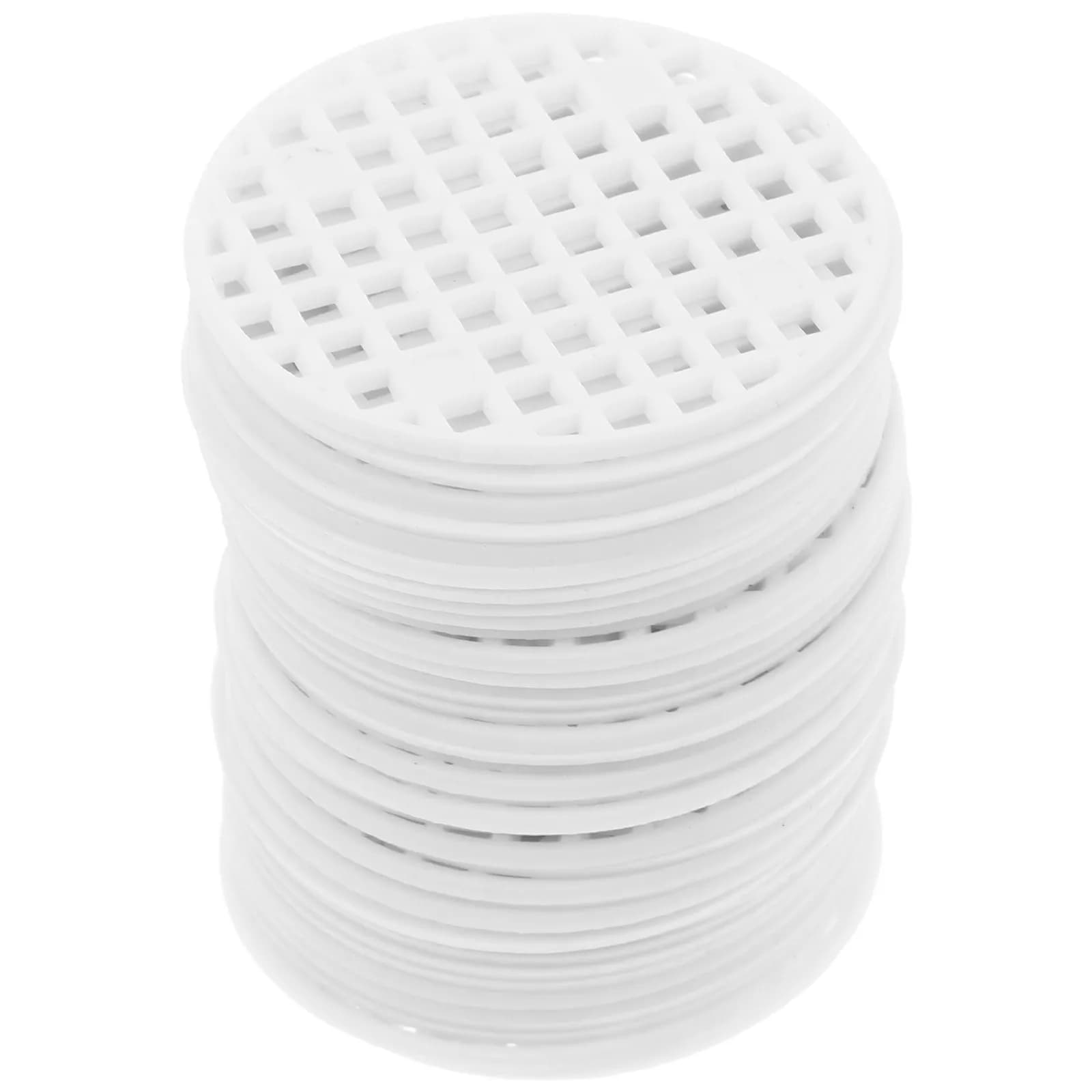 100Pcs Flower Pot Hole Mesh Pads Breathable White Grid Plant Drainage Insert Reusable Leak Proof Mats for Ceramic Indoor Outdoor