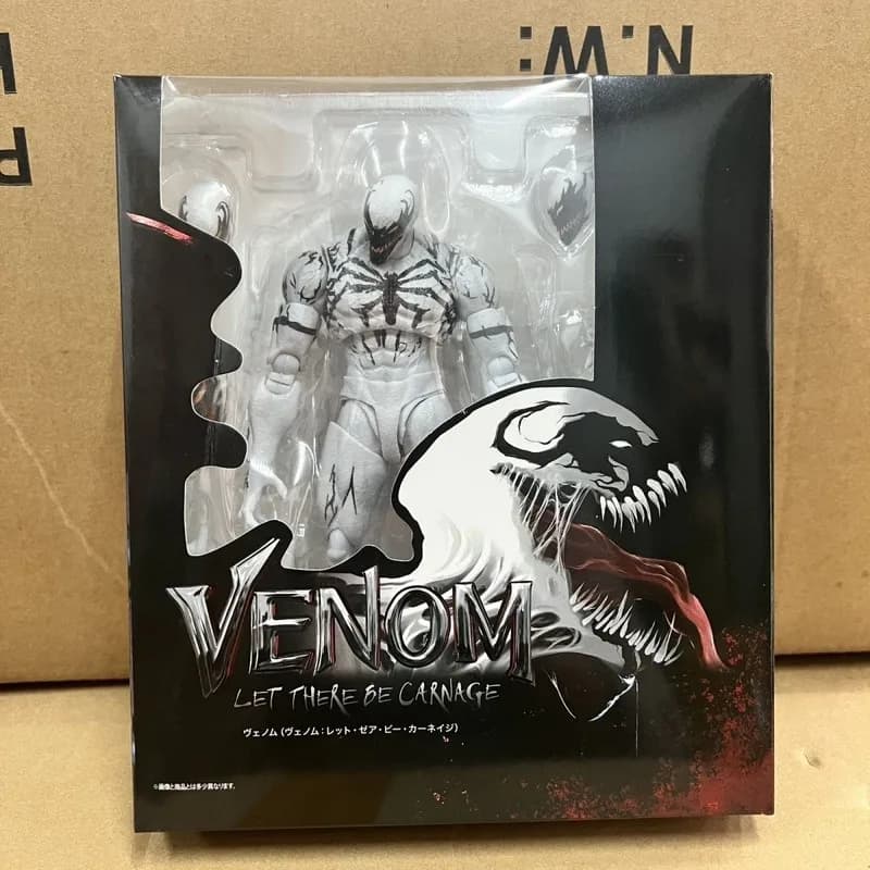 Nuova Action Figure SHF Spider-Man Anti-Venom con Simbionte Bianco, Articolazioni Mobili, Modellino da Collezione, Regalo per Ragazzi