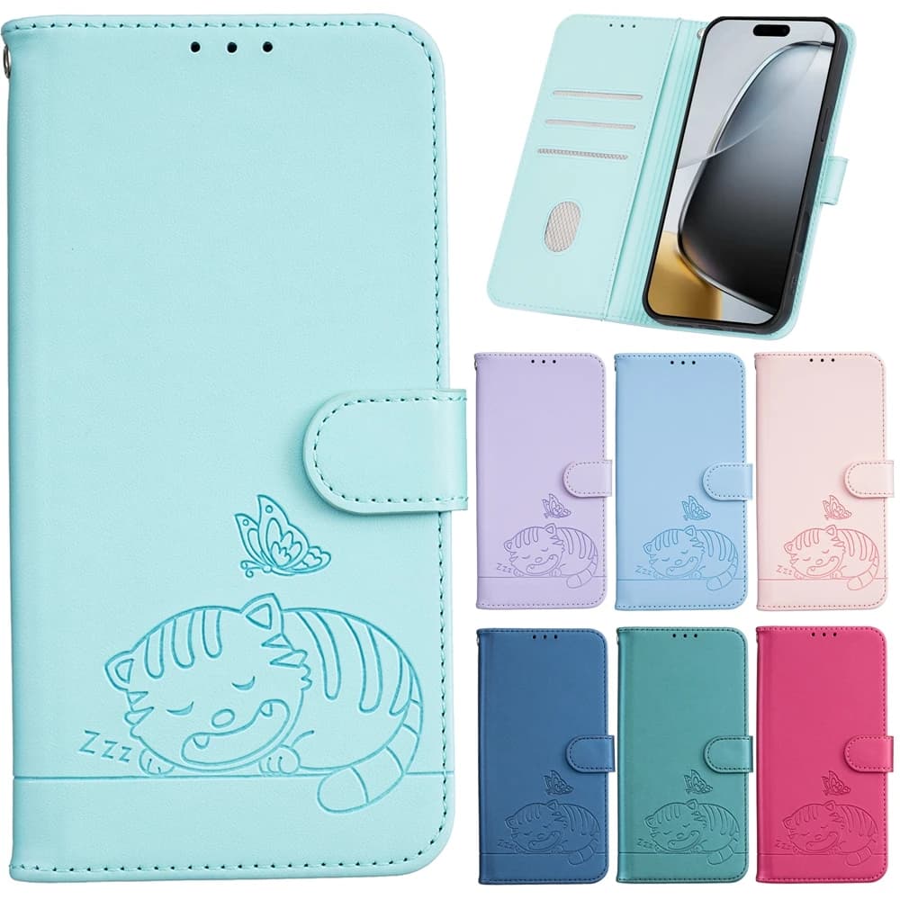RFID Blocking Wallet Phone Case for Honor X5c X6a X7b X8c X9d 600 500 400 Pro Cat Funda Strap Protective Bag Book Luxury Cover