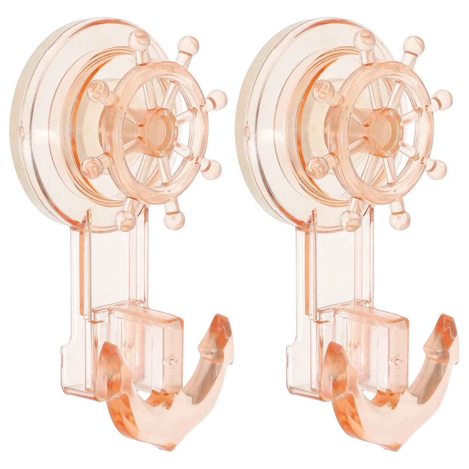 2 Pezzi Ganci a Ventosa Robusti Senza Tracce, Design Rotante in PVC, Multiuso per Bagno, Cucina, Porta, Finestra, Riutilizzabili