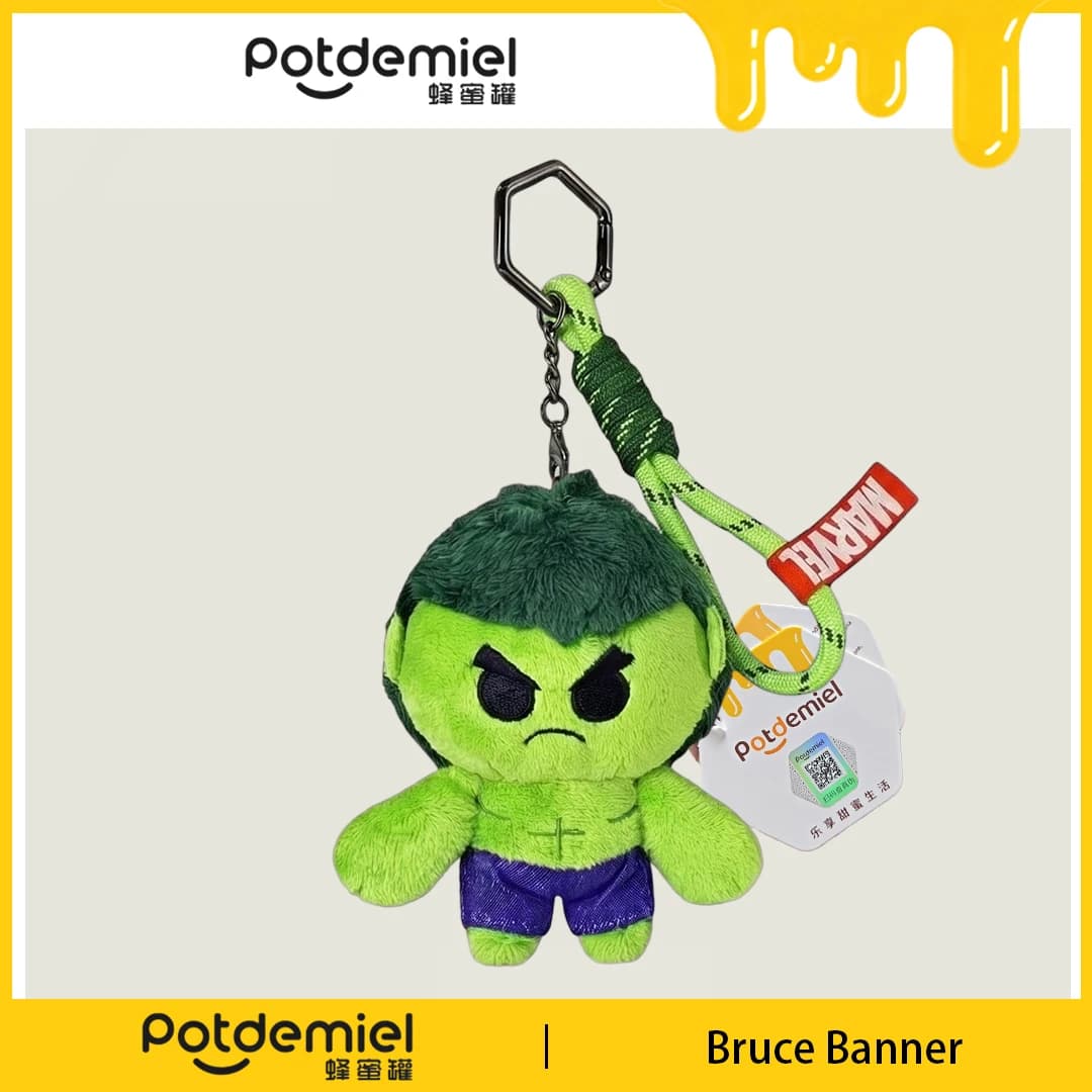 Potdemiel Marvel Hulk Plush Bag Pendant Bold Powerful Cartoon Ornament Gift For Teens Boys Daily Backpack Handbag Wallet Decor